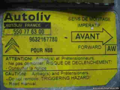 Sensor de impacto de airbag Citroen Xsara Picasso (AW) 9632167780 550776300