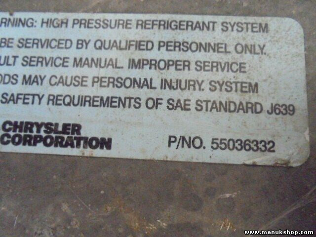 travesaño superior Jeep Cherokee (XJ) 2.5 TD 55036332 82300101 82300349 R134A
