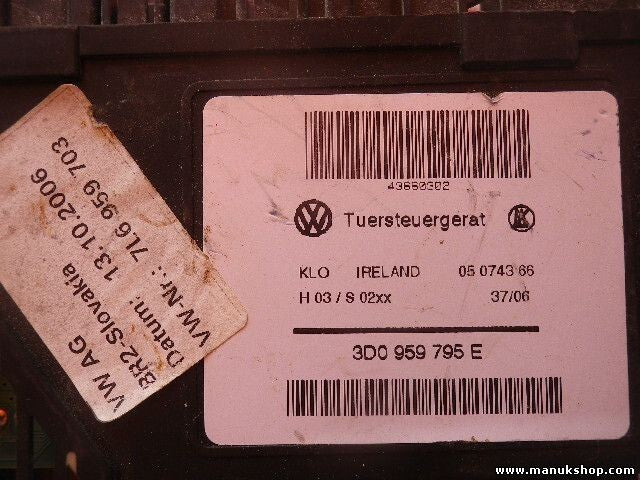 Centralita de elevalunas VW Volkswagen Touareg 3D0959795E 05074366
