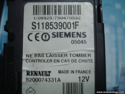 Lector de tarjeta de clave Renault Megane 8200074331A SIEMENS S118539001F