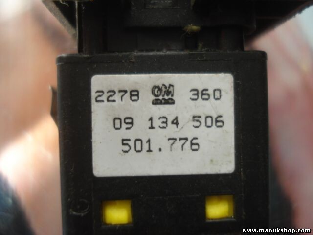 Interruptor Luneta Trasera Desempañador Opel Vectra 1.8 09134506 09 134 506