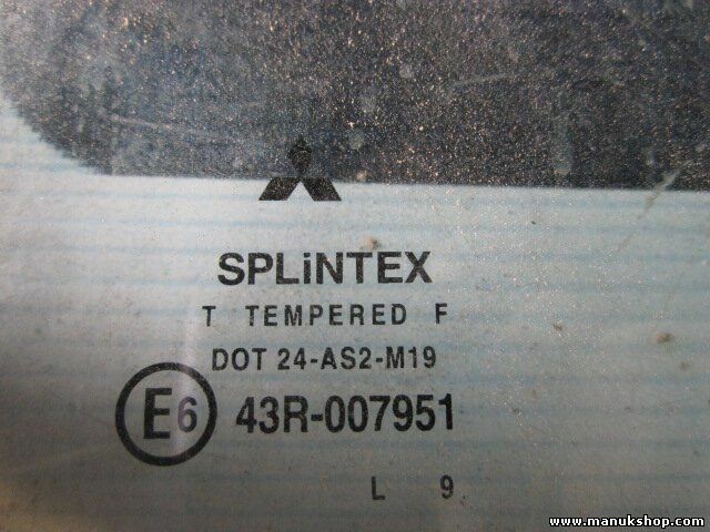 Cristal puerta delantera derecha Mitsubishi  Pajero Pinin 43R007951 DOT24AS2M19 