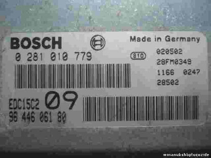 Centralina Peugeot 307 96 446 061 80 9644606180 EDC15C2 09 BOSCH 02810779