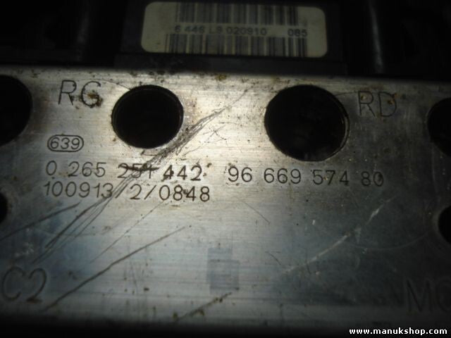 Unidad hidráulica del ABS Peugeot 308 9666957480 0265251442 0265951176