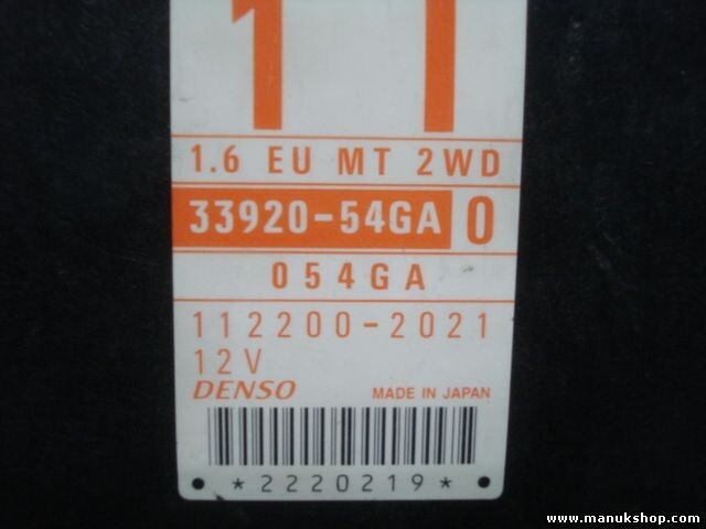 Centralita del motor Suzuki Liana 33920-54GA0 3392054GA0 33920-54GA 1122002021