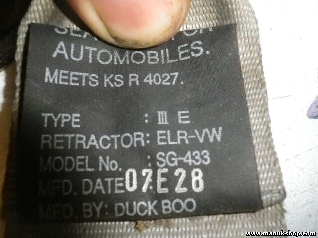 Cinturón de seguridad delantero izquierdo Kia Sorento (JC) 888103E010CY