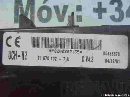 Modulo de control de la carrocería UCH Renault Clio P8200207135 21670102-7A