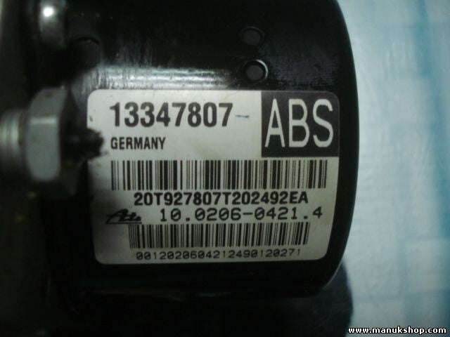Unidad hidráulica del ABS Opel Astra J 13347807 10020604214 10096045213