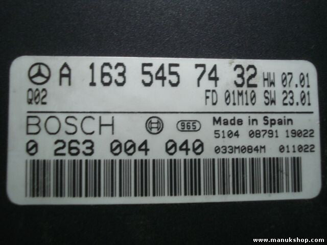 Unidad de control de la ayuda estacionamiento Mercedes-Benz A1635457432 FD01M10