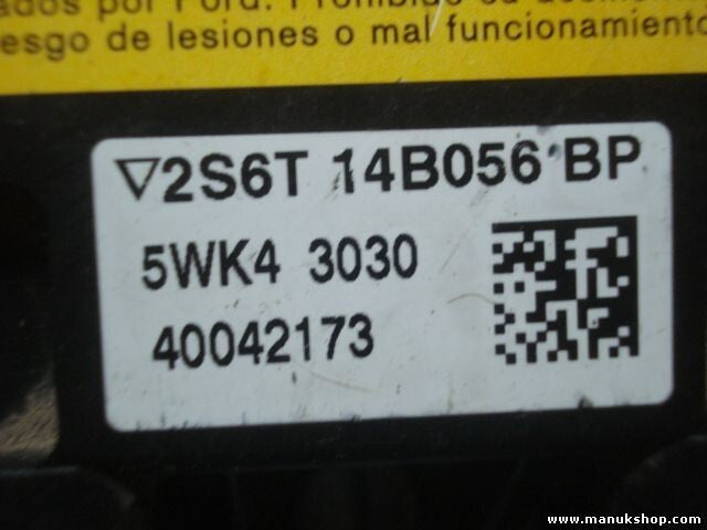 Sensor de impacto de airbag Ford Fiesta 2S6T14B056BP 2S6T 14B056 BP 5WK43030