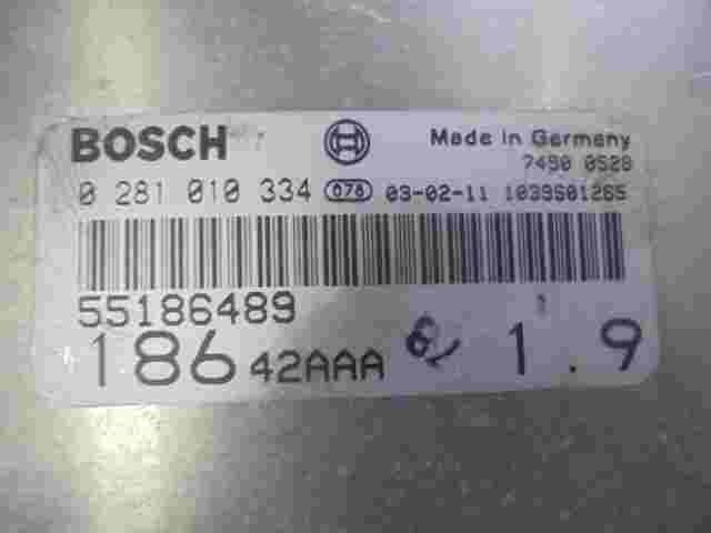 Centralita  Fiat Multipla 1.9 55186489 BOSCH 0281010334 18642AAA 1039S01265