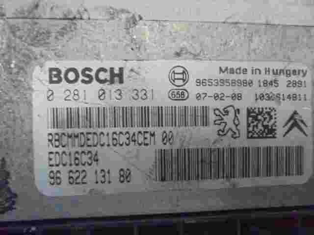 Centralita Citroen C4 Peugeot 307 9662213180  9653958980 1039S14811 0281013331