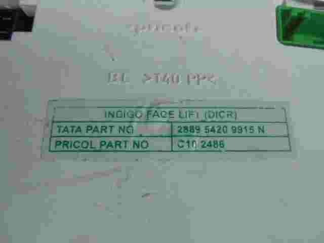 Cuadro de instrumentos Tata Indigo Marina Indica 288954209915N 2889 5420 9915 N