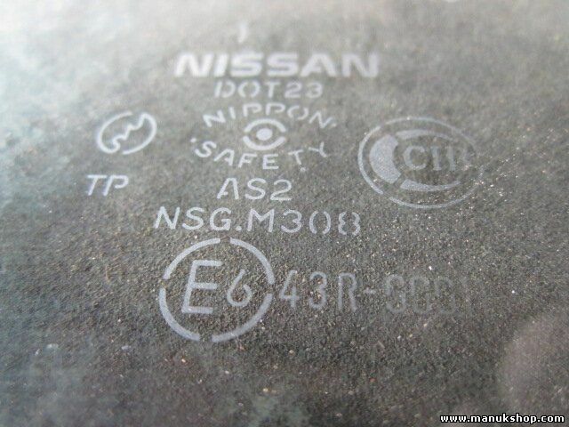 Vetro porta posteriore destra Nissan Patrol 43R00011 DOT23AS2NSGM308 E6