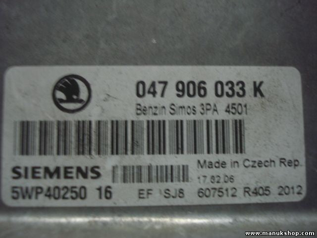 Centralita del motor VW Skoda Fabia 047906033K 047 906 033 K 5WP4025016