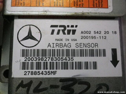 Sensor de impacto de airbag Mercedes-Benz ML320 W163 A0025422018 200195112
