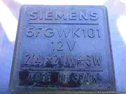 Relè 5FGWK101 5F GWK 101 SIEMENS 12V (2)x21W+3W