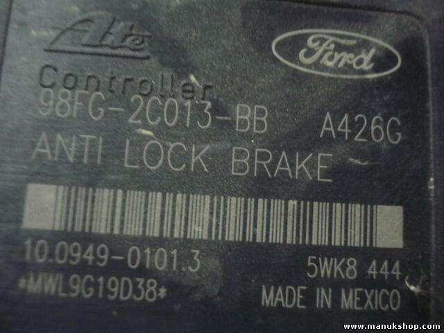 ABS Centralita Ford Fiesta 98FG2C013BB 98FG 2C013 BB A426G 5WK8444 ATE 100949010