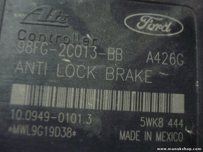 ABS Centralita Ford Fiesta 98FG2C013BB 98FG 2C013 BB A426G 5WK8444 ATE 100949010