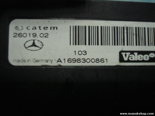 Calentador Mercedes-Benz W169 VALEO A1698300861 A 1698300861 985667j
