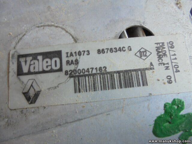 Radiador de intercooler Renault Scenic VALEO 8200047162 867634CG 867634C G RAS