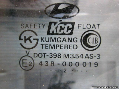 Hyundai Terracan 43R000019 triangolo vetro porta posteriore sinistra