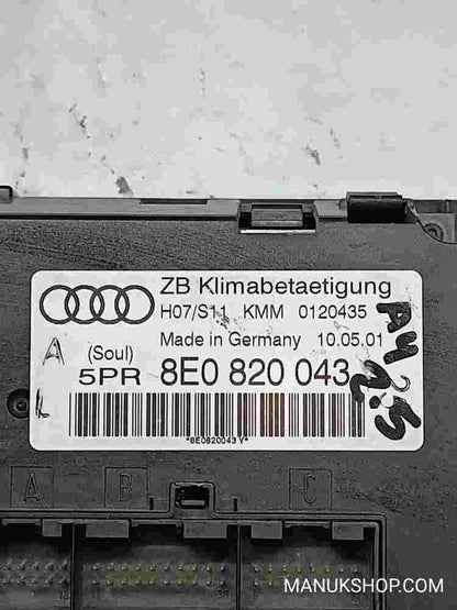 Climatizador Calefacción Audi A4 S4 8E 8E0820043 8EO820043 H07/S11 KMM 0120435