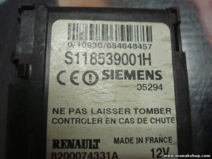 Lector de tarjeta de clave Renault Megane II 8200074331A SIEMENS S118539001H