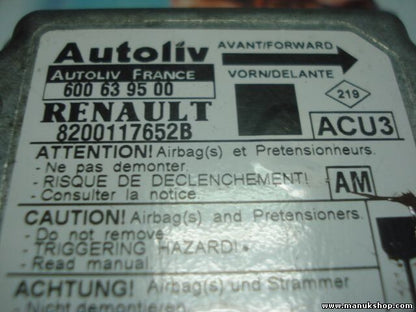 Sensor de impacto de airbag Renault Scenic (AM) 8200117652B 600639500