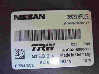 Controllo parcheggio Nissan Qashqai 360326FL0E TRW A008J312 A EPB4 A3C02958000