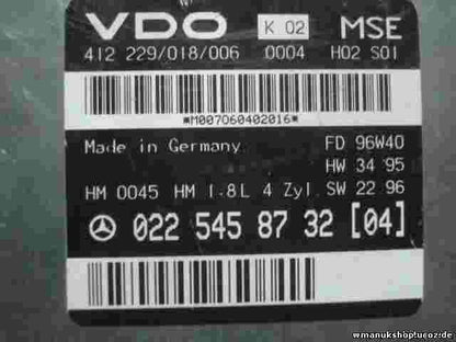 Centralita Mercedes W202 K02 022545873204 0225458732 FD 96W40 VDO 412229018006