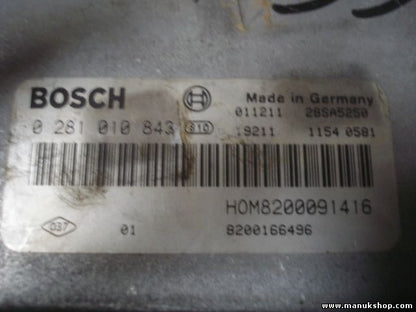 Centralita Renault Scenic BOSCH 0281010843 HOM8200091416 8200091416 8200166496