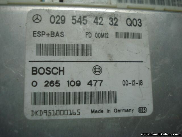 ESP BAS Centralita Mercedes-Benz W168 FD00M12 0295454232Q03 0295454232