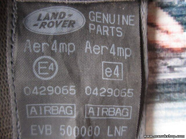 Cinturón de seguridad delantero derecho Land Rover EVB500080LNF 0429065 0429065