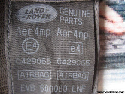 Cinturón de seguridad delantero derecho Land Rover EVB500080LNF 0429065 0429065