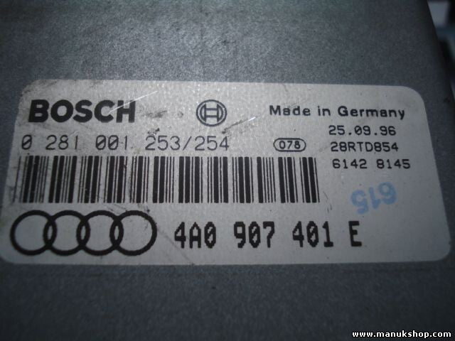 Centralita del motor Audi 4A0907401E 4A0 907 401 E 4AO907401E BOSCH 0281001254