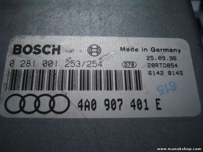Centralita del motor Audi 4A0907401E 4A0 907 401 E 4AO907401E BOSCH 0281001254