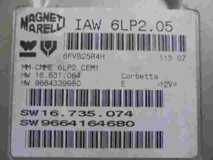 Centralita del motor Peugeot 307 1.4 12V 2006-2008 Magneti Marelli HW9664339980