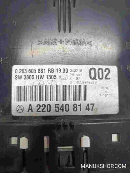 Cuadro de instrumentos Mercedes S500 S600 A2205408147 0263605881  1031098050