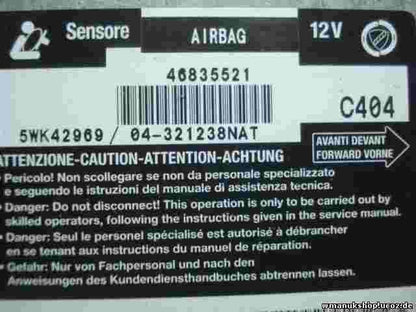 Sensore impatto airbag Fiat Stilo 46835521 0046835521 321238NAT 5WK42969