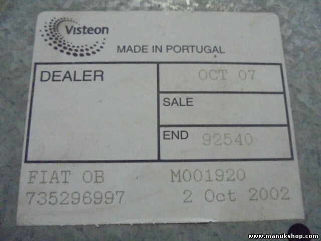 Radio CD Fiat Stilo 192 735296997 M001920 2FCF-18C838-AA