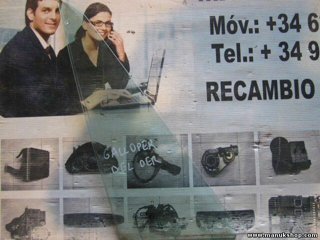 Vetro porta anteriore destra Hyundai Galloper 43R001235 DOT398 M42 AS2