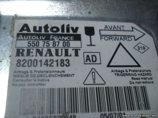 Sensor de impacto de airbag Renault Laguna (AD) 8200142183 AUTOLIV 550758700