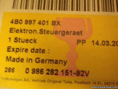 Centralina Audi VW 4B0997401BX 0986282151 BOSCH 02810399 4B0907401AC