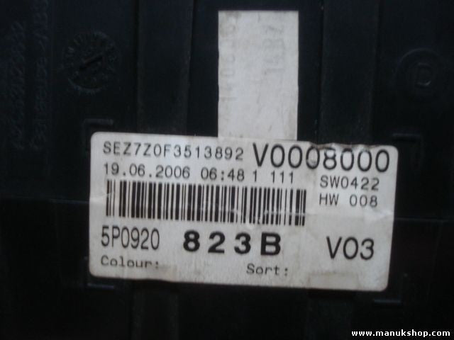 Cuadro de instrumentos Seat Altea 1.9 TDI V0008000 5P0920823B 110080280009