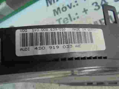 Esferas del cuadro instrumentos Audi A8 4D  4D0919033AE VDO 110008639033