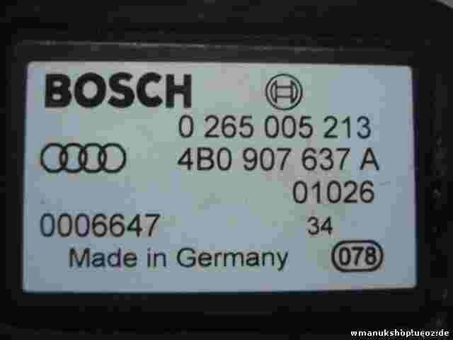 Sensor guiñada Audi A6 4B0907637A 4B0 907 637 A 4BO907637A BOSCH 0265005213
