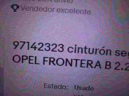 Cintura di sicurezza posteriore destra Opel Frontera B 97142323