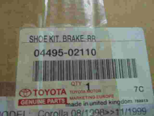 Kit Scarpe Freno Posteriore Toyota Carina Corolla 0449502110 04495-02110