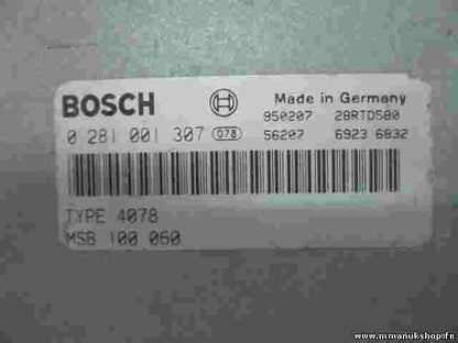 Centralita del motor Rover 620 SDI 2.0 MSB100060 MSB 100 060 BOSCH 0281001307